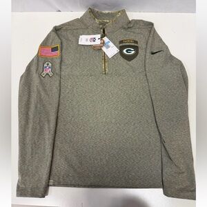 Green Bay Packers Nike Men’s Salute to Service 2022 1/2 Zipped Pullover Sz M NWT